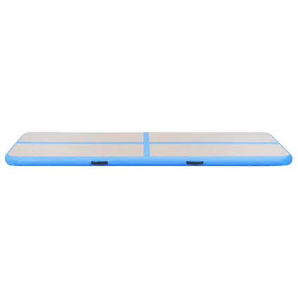 VidaXL gymnastiekmat + pomp opblaasbaar PVC blauw 300x100x10cm 8