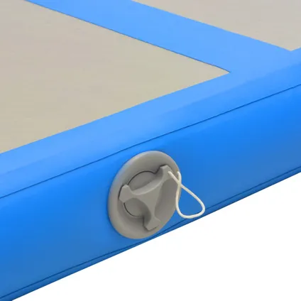 VidaXL gymnastiekmat + pomp opblaasbaar PVC blauw 300x100x10cm 10