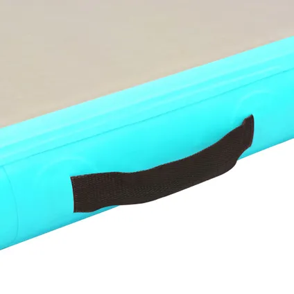 VidaXL gymnastiekmat + pomp opblaasbaar PVC groen 300x100x10cm 10