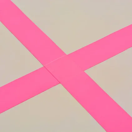 VidaXL gymnastiekmat + pomp opblaasbaar PVC roze 400x100x10cm 4