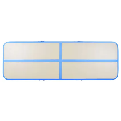 VidaXL gymnastiekmat + pomp opblaasbaar PVC blauw 500x100x10cm 6