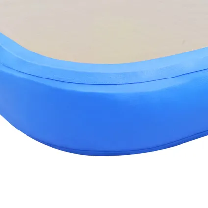 VidaXL gymnastiekmat + pomp opblaasbaar PVC blauw 800x100x10cm 10