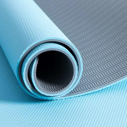 Pure2Improve yogamat blauw- grijs 173x58x0,6cm  2