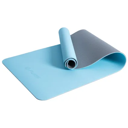 Pure2Improve yogamat blauw- grijs 173x58x0,6cm  3
