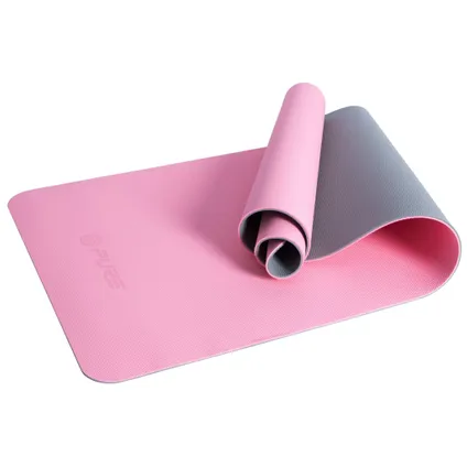 Pure2Improve yogamat roze- grijs 173x58x0,6cm 4
