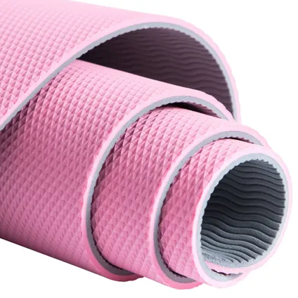 Pure2Improve yogamat roze- grijs 173x58x0,6cm 5
