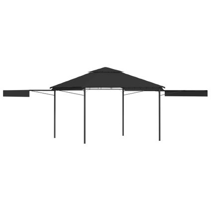 VidaXL prieel + uitschuifbare daken antraciet  180 g/m² 3x3x2,75m
