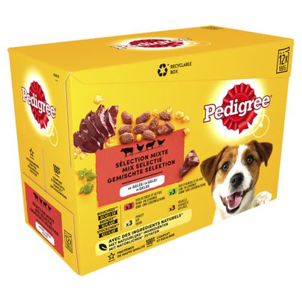 Pedigree vital pouch adult in gelei favourites mp 12x100gr