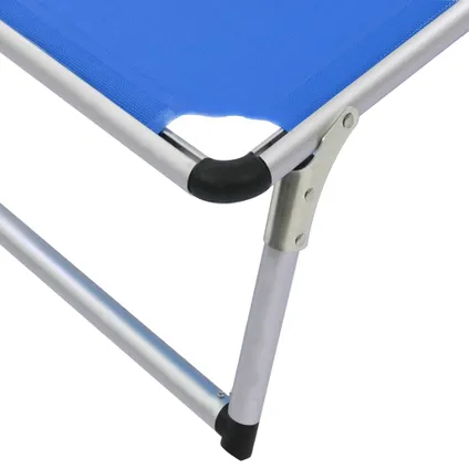 vidaXL Chaise longue pliable avec toit Aluminium et textilène 9