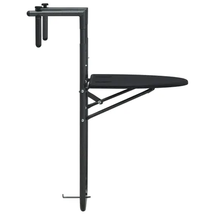 VidaXL balkontafel hangend 60x64x83,5 cm rattan-look kunststof zwart 3