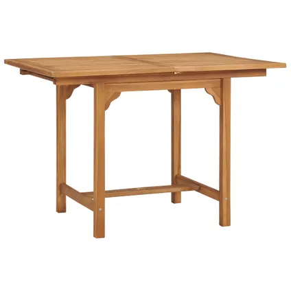 vidaXL Table extensible de jardin (110-160)x80x75 cm Teck solide 2