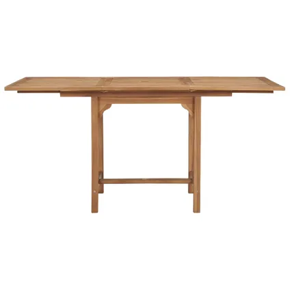 vidaXL Table extensible de jardin (110-160)x80x75 cm Teck solide 5