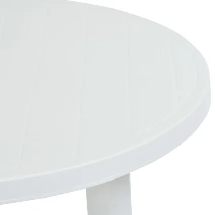 vidaXL Table de jardin Blanc 89 cm Plastique 4