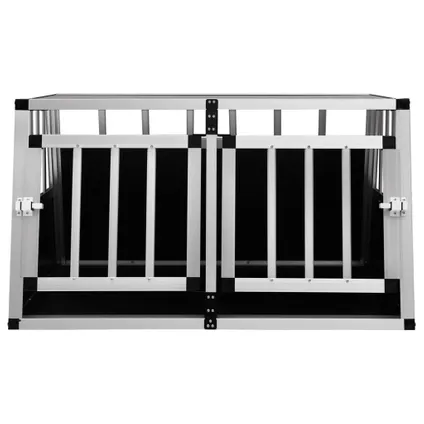 vidaXL Cage pour chien à double porte 89 x 69 x 50 cm 3