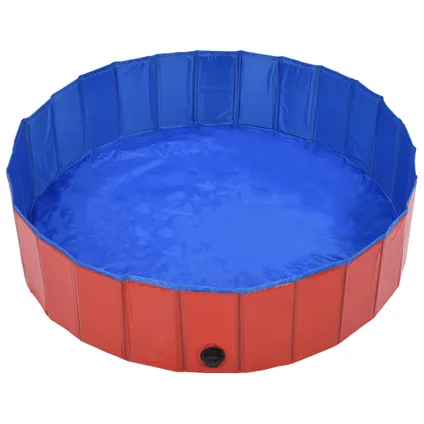 VidaXL hondenzwembad inklapbaar rood 120x30cm PVC 3