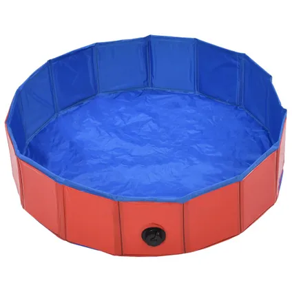 VidaXL hondenzwembad inklapbaar rood 80x20cm PVC 3