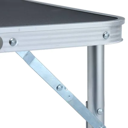 VidaXL campingtafel inklapbaar 60x45 cm aluminium grijs 6