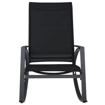vidaXL Tuinschommelstoelen 2 st textileen zwart 2