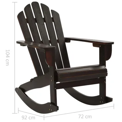 VidaXL tuinschommelstoel hout bruin 7