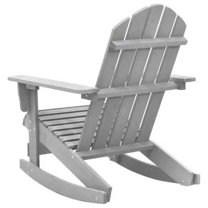 vidaXL Tuinschommelstoel hout grijs 4