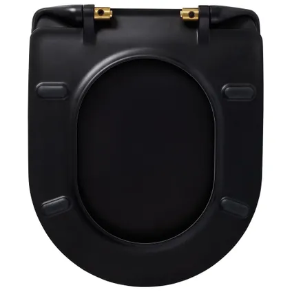 Tiger Tune toiletbril Duroplast zwart / messing geborsteld 6