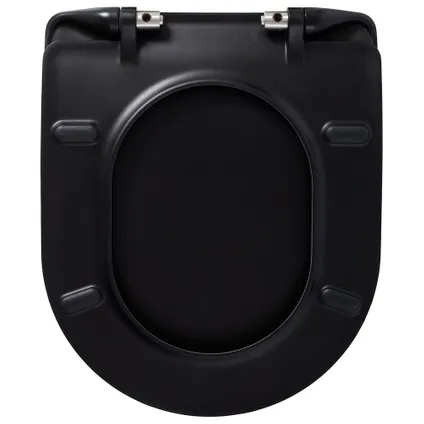 Abattant WC Tiger Tune duroplast noir / acier inoxydable brossé 14