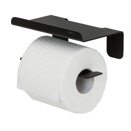 Porte-rouleau papier toilette Tiger Colar avec étagère noir