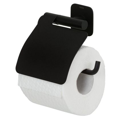 Porte-rouleau papier toilette Tiger Colar avec rabat noir