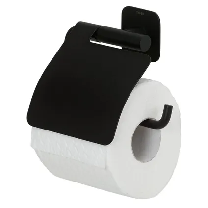 Porte-rouleau papier toilette Tiger Colar avec rabat noir 2