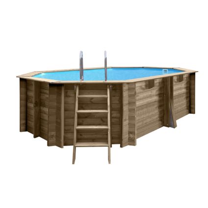 Gre piscine hors-sol Normandie set ovale avec pompe de filtration Ø436x336x117cm