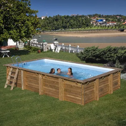 Gre opzetzwembad Loire set rechthoek met filterpomp 427x277x119cm 9