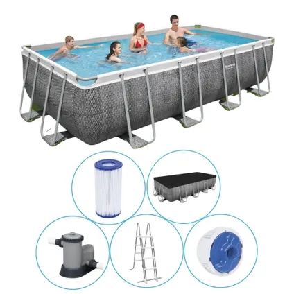 Bestway - Power Steel - Opzetzwembad inclusief filterpomp en
