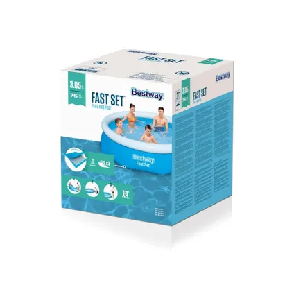 Bestway - Fast Set - Opblaasbaar zwembad - 305x76 cm - Rond 4
