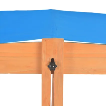 VidaXL zandbak met verstelbaar dak UV50 vurenhout blauw 5