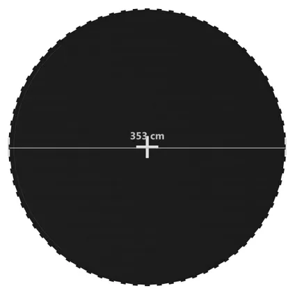 VidaXL springmat voor 13 feet/3,96 m ronde trampoline stof zwart 6