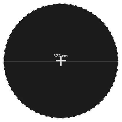 VidaXL springmat voor 12 feet/3,66 m ronde trampoline stof zwart 6