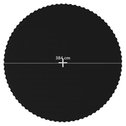 VidaXL springmat voor 14 feet/4,27 m ronde trampoline stof zwart 6