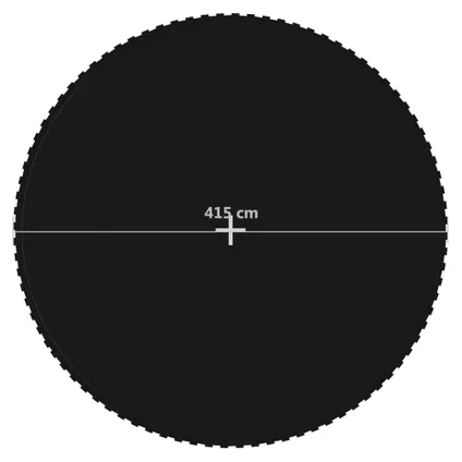 VidaXL springmat voor 15 feet/4,57 m ronde trampoline stof zwart 6