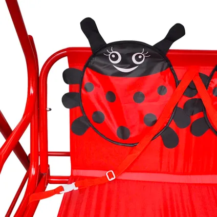 VidaXL kinderschommelstoel rood 4
