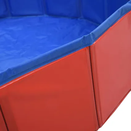 vidaXL Hondenzwembad inklapbaar 160x30 cm PVC rood 6