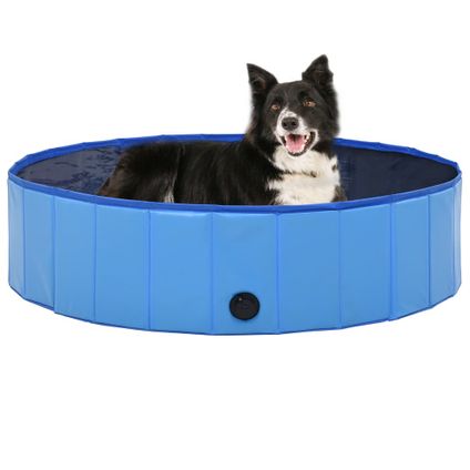 VidaXL hondenzwembad inklapbaar blauw 120x30cm PVC
