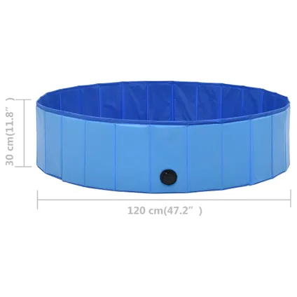 vidaXL Hondenzwembad inklapbaar 120x30 cm PVC blauw 9