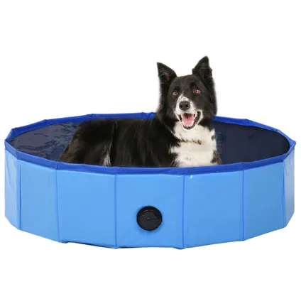VidaXL hondenzwembad inklapbaar blauw 80x20cm PVC