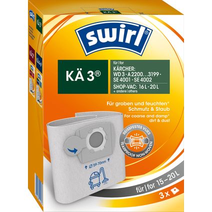 Sac Swirl KÄ3 pour aspirateur humide/sec 3 pièces