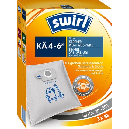 Sac Swirl KÄ4-6 pour aspirateur humide/sec 3 pièces