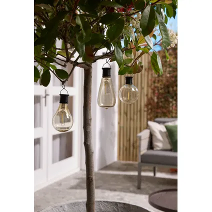 Luxform hanglampjes Plastic retro bulb solar diversen 2