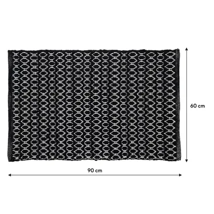 Sealskin Boho badmat 60x90cm zwart 17