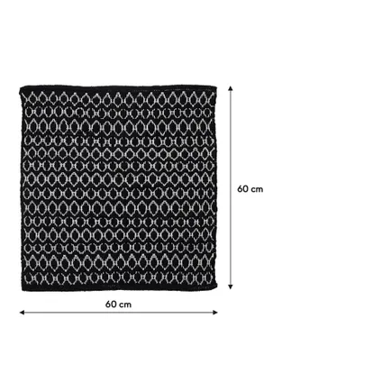 Sealskin Boho badmat 60x60cm zwart 17