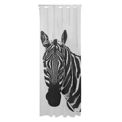 Rideau de douche Sealskin Zebra 180x200cm Peva noir/ blanc