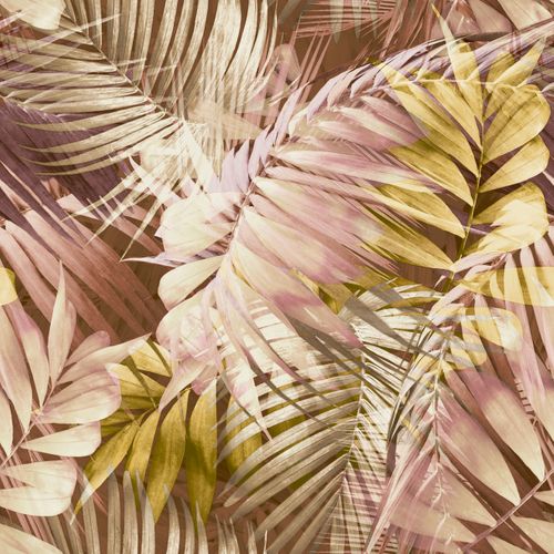 Papier peint intissé Antigua Palm rose 170703